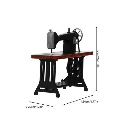 Authentic Vibes Rad Tiny 1/24 Scale Miniature Sewing Machine Dollhouse Replica And Home Decor Ornament Super Detailed Tabletop Accessory For Craft Rooms And Serious Collectors, 2.16x1.77x1.25in.