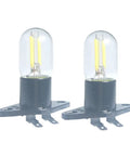 2 Pack LED Filament Microwave Bulbs Z187 Base, 1.5W, 125V, 5000K Daylight, Compact 54x52x27mm for kitchen appliances