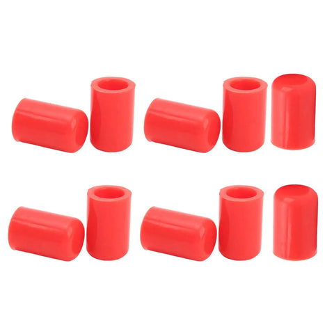 Silicone Intake Vacuum Hose Cover Kit, 10Pcs, 16mm Inner Diameter Car Vacuum Hose Caps in red for universal vehicle fit.