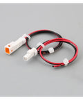 Top Notch Waterproof Jst Connectors 8 Pin Male Female Header Plug Socket With Wire Harness Pigtails 20Awg Cable close-up view with red and black wires.