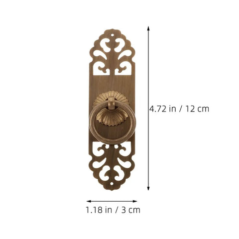 Vintage Brass Cabinet Pulls Set Of 2 With Screw Fix For Wardrobe, Bookcase, And Kitchen Cabinets 3x12 Cm Antique Style Drawer Pulls.