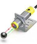 Photoelectric Proximity Sensor With Laser Detection, IP65 Waterproof, Normally Open NPN NO, M16, 12-24V DC Input, mounted view