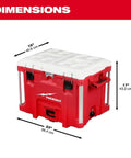PACKOUT 40QT XL Cooler Box With Impact Resistant Polymer Body Drain Plug Food Grade Cutting Board And Divider Interior