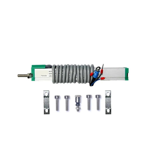 Spot On Precision Linear Encoder And Displacement Sensor with cables and mounting hardware, 20x28mm profile, 70mm to 370mm range.