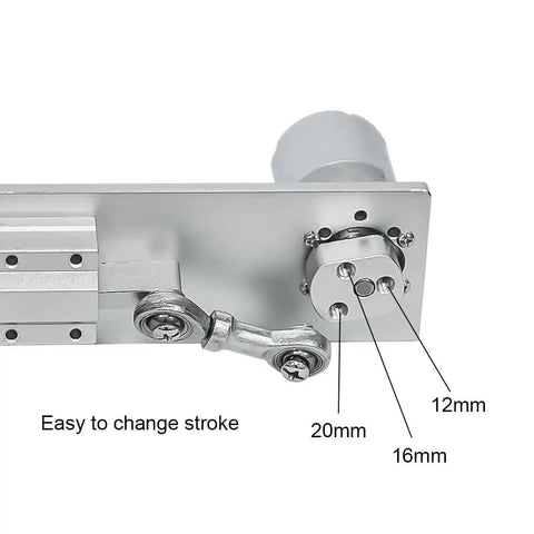 Telescopic Linear Actuator For DIY Projects 12V DC Gear Motor With Adjustable Stroke 5 To 1000 RPM Smooth Reciprocating Motion