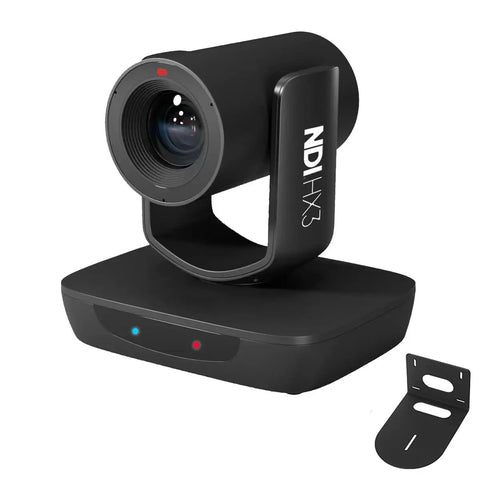 AI Auto Tracking 6 Camera PTZ Live Streaming System With 20x Optical Zoom, NDI HX3 HX2 Ready, mount bracket visible