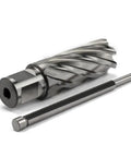 Pro Shop Tested Heavy Duty Annular Cutter With 3/4 Inch Weldon Shank And 15/16 Inch Cut Diameter with pilot pin for precision holes