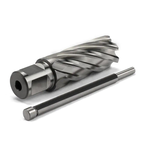 Pro Shop Tested Heavy Duty Annular Cutter With 3/4 Inch Weldon Shank And 15/16 Inch Cut Diameter with pilot pin for precision holes