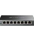 Front view of 8 Port Gigabit Ethernet Switch With No Fuss Setup And Easy Smart Management For Desktop Or Wall Mount Plug And Play