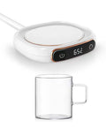 Desk Coffee Warmer With Auto Shut Off And Three Heat Modes Keeps Your Daily Brew Cozy Till The Last Sip Led Touchpad Display with glass mug