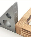 Two Pack 45 Degree Aluminum Angle Ruler With Dual Inch And Metric Scales Triangle Carpenter Tool For Woodworking Precision Marking Square