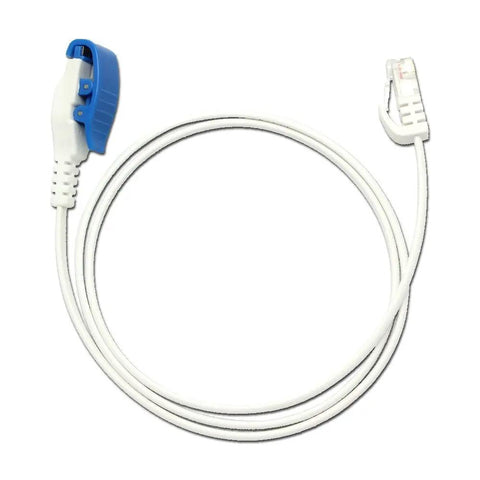 Bedwetting Alarm With Volume Control And Six Sound Options Plus Gentle Vibration Secure Sensor Clip For Accurate Early Warnings And Helps Your Kid Stay Dry All Night Long For No Mess Mornings., white sensor cable with blue clip