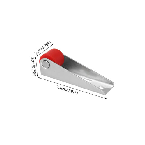 Close-up of a red nylon glide roller from the 12 Pack Heavy Duty Barn Door Replacement Wheels Built Tough With Nylon Glide Rollers For Smooth Closet Track Operation And No Sweat Diy Installation Hardware Set.
