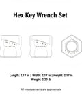 Top Notch 9 Piece Hex Key Wrench Set With Durable PVC Case For Easy Furniture Assembly, Home Repair Projects, And Equipment Maintenance Keeping All Tools Secure And Organized So You Can Get The Job Done Fast Without Losing Any Bits, PVC case dimensions
