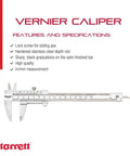 Vernier Caliper With Hardened Stainless Steel Depth Rod And Lock Screw Built For Pro Grade Precision, black graduations