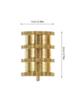 Copper Pin Hardware Set For Table Leaves And Dowel Fasteners, Lifetime Table Parts, Easy Assembly, DIY Friendly Cabinet Hardware, Spare Replacement Pins And Table Hardware For Woodworking Projects, 1cm x 2cm brass pin