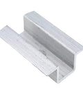 Solid Solar Middle Clamp For PV Panel Frame Height 25 To 50 Mm Aluminum Alloy Erosion Resistant Mounting Bracket Silver