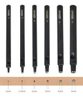 Six Piece Leather Hollow Punch Set for Belts, Watch Bands and Straps, Precision 1.0mm to 5.0mm Punches with Slim Straight Through Design