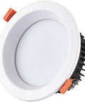 WKNHHL Recessed Lighting Housing Trim Kits Led Ceiling Lights Spotlights White Round Panel Integrated Recessed Downlights view from above