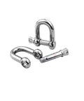 Stainless Steel Dee Shackle Set M4 To M14 304 Antirust U Type Bow Shackle Built Tough Heavy Duty Load Bearing With Burr Free Finish