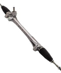 Heavy Duty Power Steering Rack And Pinion Assembly For Toyota RAV4 2006 2012 viewed from side with rubber boots and metal housing