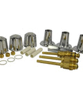 Remodel Kit For Gerber 3-Handle Tub And Shower Faucets With Chrome Knob Handles, Includes 11B 1H C And 11B 4D Stems And Seats