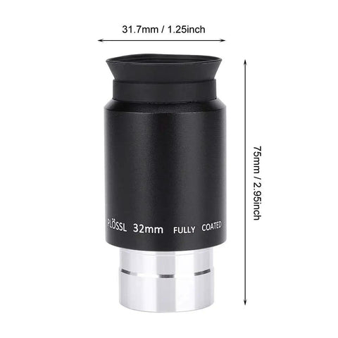 32mm Plossl Eyepiece With Multi Coated 1.25 Inch Optics 52 Degree Field Of View Universal Telescope Compatibility For Moon Planets And Star Clusters A Smart Upgrade For Beginners And Astronomy Pros.