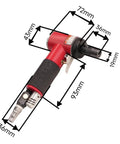 This Badass Pneumatic Air Angle Grinder Packs A Knockout 16000 Rpm Right Angle Die Design with precise measurements of 36mm and 72mm.