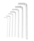 Premium 7 Piece Metric Ball End Hex Key Wrench Set For Mechanics And Engineers 1.5mm To 6mm Extra Long L Tool Kit In Steel For Heavy Duty Repairs And Tight Quarters Access, seven L wrenches