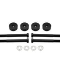 Heavy Duty 3.5 Front Leveling Kit For 2007 To 2018 Chevy Silverado 1500 And Gmc Sierra 1500 4X4 components including spacers and bolts in black.