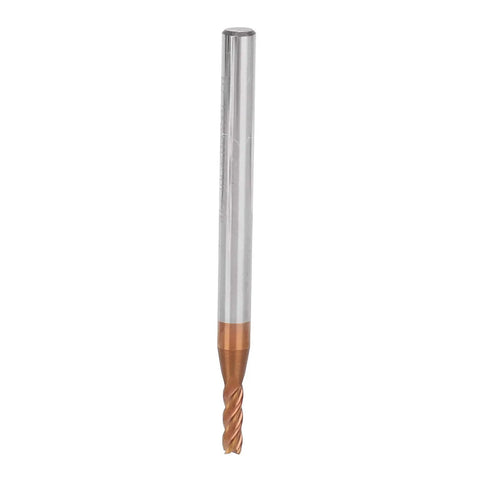 Three Pack Metal End Mills For CNC Milling With Four Flutes Tungsten Steel Router Bits For High Speed Cutting tool close-up