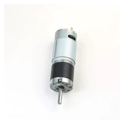 Front view of Compact DC Planetary Gear Motor With Center Output Shaft, 12V And 24V Adjustable Low Speed, Permanent Magnet Micro Motor