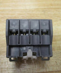 Front view of CA5-22M CA522M Auxiliary Contact Block, 2 N.O./2 N.C. Front-Mount A-Line Series 600V, grey single unit.
