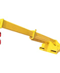 Heavy Duty Forklift Jib Boom Crane With Four Ton Capacity Telescopic Steel Boom For Warehouse Rigging yellow jib crane with hook