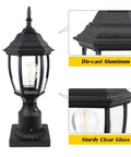 Dusk To Dawn Outdoor Post Light With Auto On Off Sensor Hands Free Hardwired 120V Exterior Lamp Post Weatherproof Aluminum
