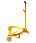 No Sweat Heavy Duty Drum Dolly For 55 Gallon Steel Barrels Reinforced Rolling Cart with smooth glide wheels and comfort grip handle.
