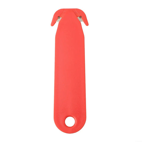 Red Lightweight Double Edged Utility Cutter with stainless steel blade housing for safe cutting of plastic film, paper, and tape