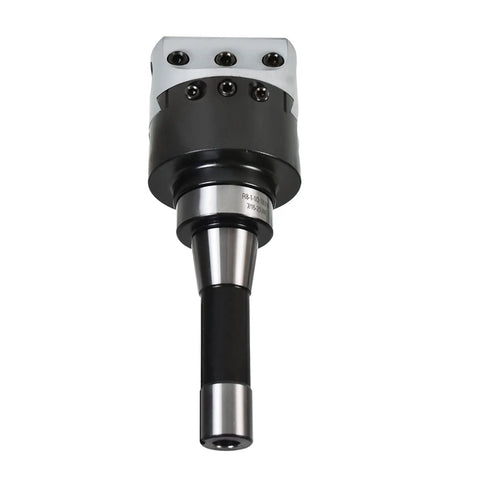 12 Piece Pro Grade Carbide Boring Bar Milling Set With 3 Inch Boring Head R8 Shank And 12 Shank Bars Up To Three Quarters Inch Capacity Micrometer Lead Screw Delivers 0.0001 Direct Readouts For Precise Depth Adjustment close-up view