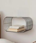 Floating Wall Shelves For Bedroom And More, Metal Hanging Nightstand With Bracket with books for small spaces