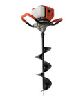 Gas Powered Earth Auger Post Hole Digger 52cc Two Stroke With 1 Extension Rod And 3 Auger Bits Heavy Duty Garden Tool close-up view