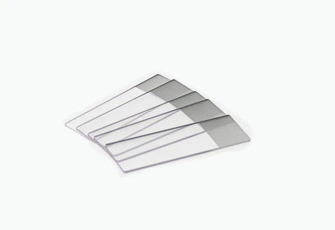 Ground Edge Microscope Slides With Frosted End Precleaned 25 By 75mm 1mm Thick Water White Glass Case Of 1440 Slides For Lab Prep And Microscopy Great For Histology Labs And Slide Preparations. stacked ground edge glass microscope slides with frosted ends