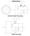 Diagram of Beefed Up Rotary Cutter Gearbox Seal Set For 40HP And 50HP Units Includes Input And Output Seals Replacement Parts