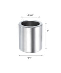 4 Pack 304 Stainless Steel Round Spacers 3/4 Inch Bore 1 Inch OD 1 Inch Length Screw Standoffs Bushings For Bolts Rods showcasing a single spacer.