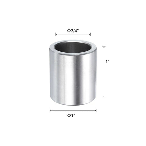 4 Pack 304 Stainless Steel Round Spacers 3/4 Inch Bore 1 Inch OD 1 Inch Length Screw Standoffs Bushings For Bolts Rods showcasing a single spacer.
