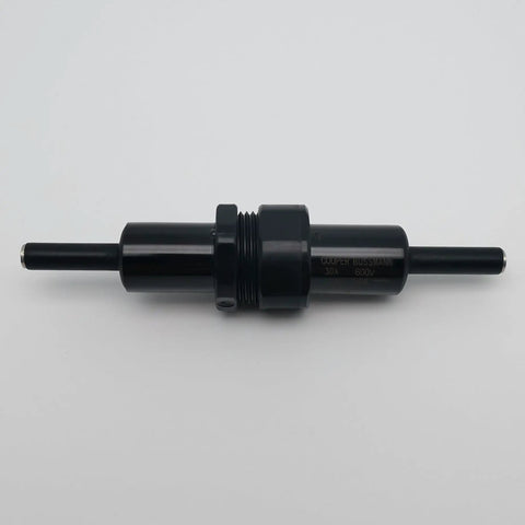 Heavy Duty Inline Fuse Holder 30 Amp 600 Volt Single Pole with copper terminals designed for truck audio wiring. 