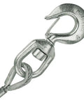 Close-up of a swivel hook with steel core on the Heavy Duty Winch Cable With Swivel Hook And Steel Core 3/8 Inch By 100 Foot