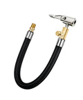 Sick Car Tire Inflator Hose Pump Adapter With Brass Universal External Threads Fits Bikes Electric Rides And Cars Durable Reinforced Rubber Braided Featuring Twist Lock Chuck Design Keeps Air Pressure Locked In Solid Build No Hassle, black braided hose with brass fittings