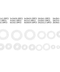 250 Piece Nylon Flat Washer Set For Water Pipes Leakproof Sealing Gaskets Assortment Kit With 15 Different Sizes And Plastic Storage Box Ideal For DIY Plumbing Fixes And Leak Prevention. assorted white nylon flat washers in 15 sizes