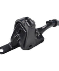 Kickass Mechanical Cable Disc Brake Set For Mountain And Road Bike Featuring Solid Aluminum Alloy Calipers, black caliper close-up.