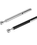 Two Piece Magnetic Telescoping Pick Up Tool Set With Pocket Clip Extends To 25 Inches 3 Pound Magnetic Grabber Reacher For Small Parts Nails And Tools Handy Gift For Men, showing stainless steel and black finish tools.
